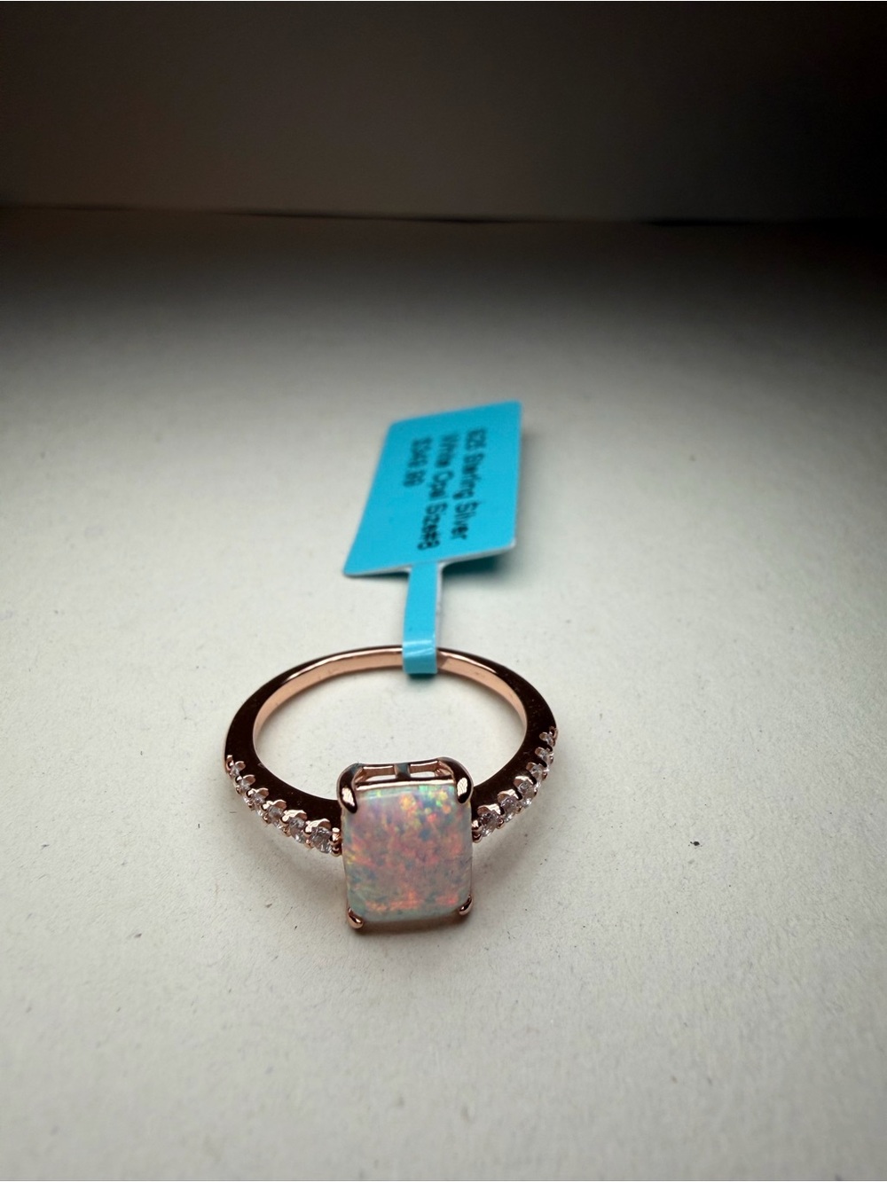Opal Cocktail Ring in Rose Gold with Pavé Accents